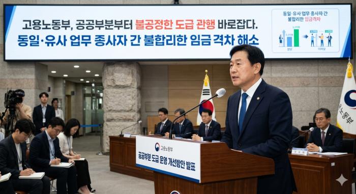 고용노동부, 공공부분부터 불공정한 도급 관행 바로잡는다. '공공부분 도급 운영 개선방안' 발표