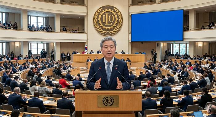 사람중심 AI 전환 국제연대 제안 김영훈 고용노동부 장관 ILO 총회 연설