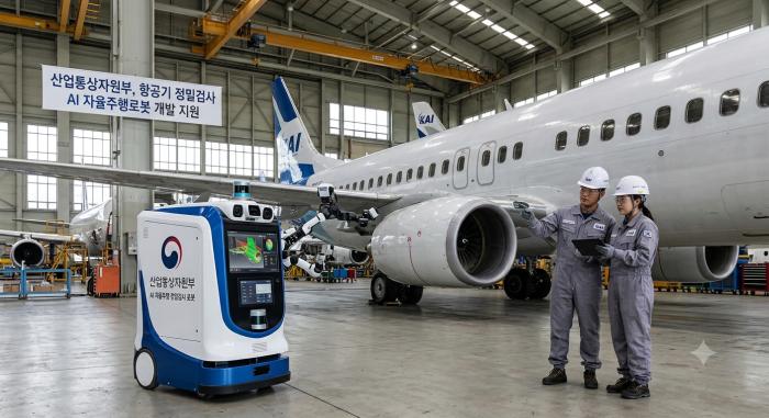 항공기 정밀검사 로봇 기술 개발…산업부, AI 자율주행 기반 검사 확대