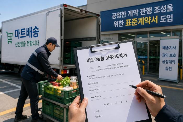 마트배송 표준계약서 마련… 배송기사 계약 관행 개선